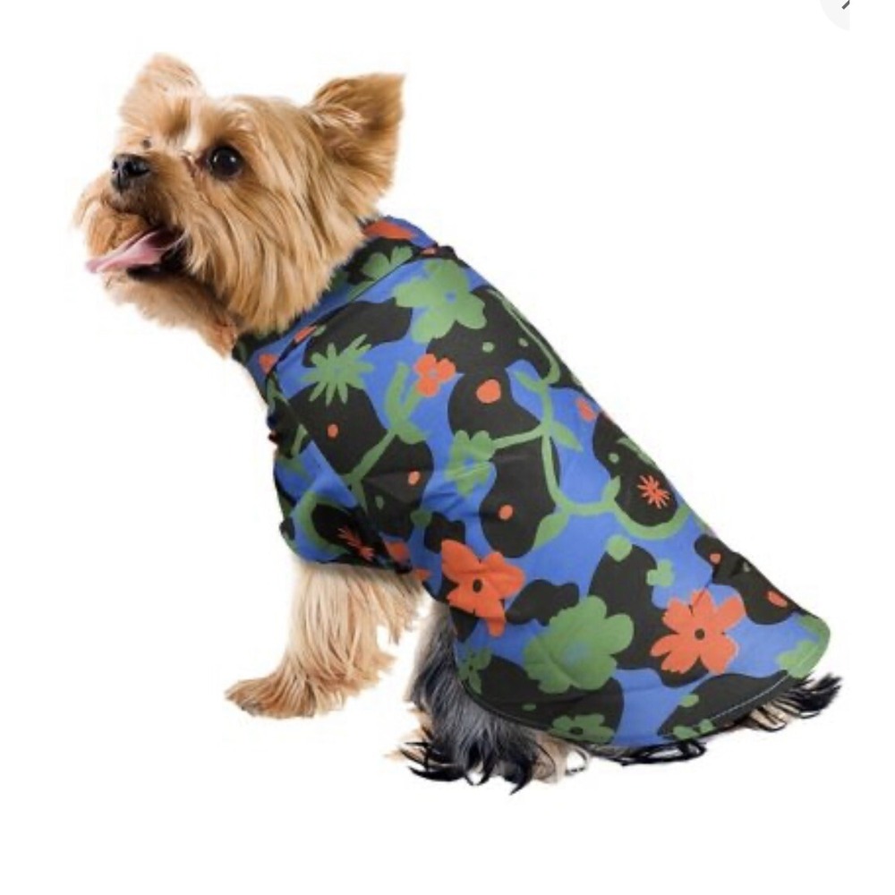 Target Latino Heritage Month Floral Vine Pet Dog Cat Shirt Blue Small NWT